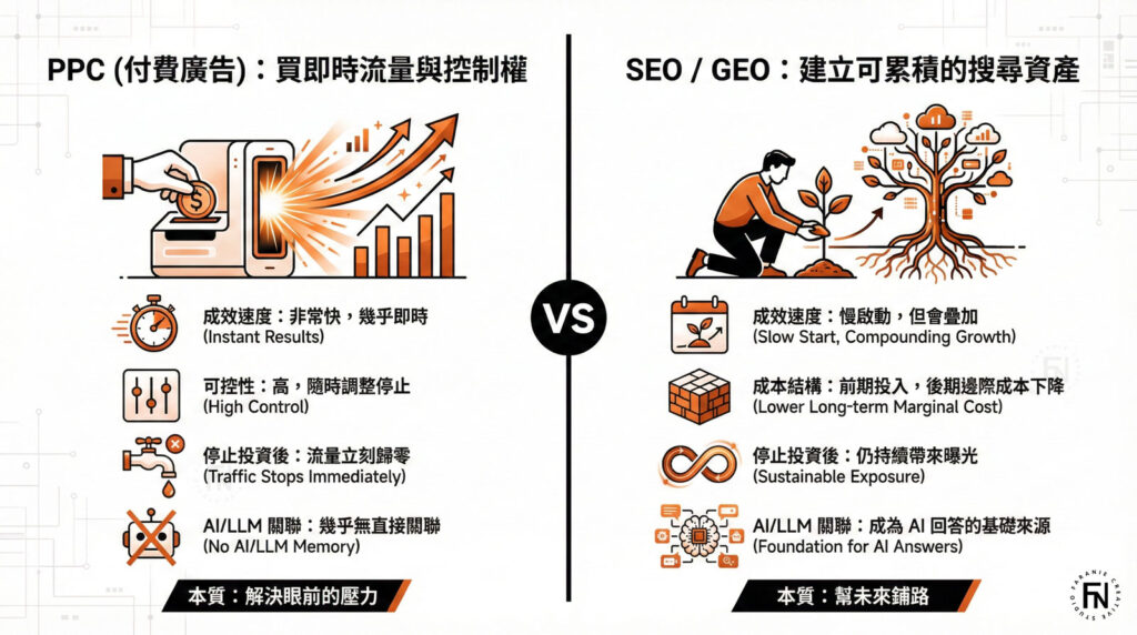 價格指南：SEO 顧問、內容、技術、外鏈、廣告的台灣市場預算